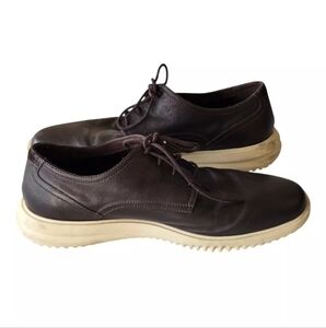 Cole Haan Shoes Mens 13M Brown White Leather Grand Atlantic Oxford Exellent